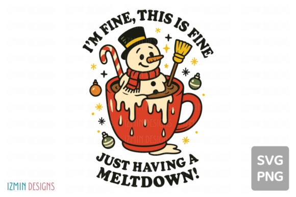 Cute Melting Snowman Hot Cocoa SVG PNG Review