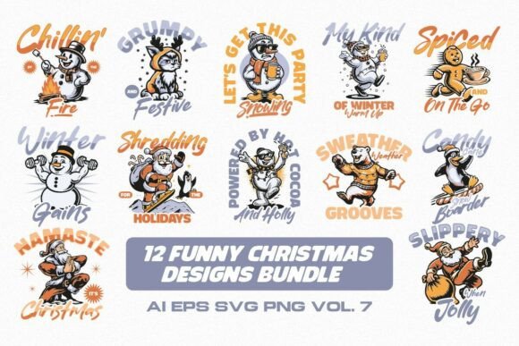 Funny Christmas Designs Bundle Vol. 7 Review