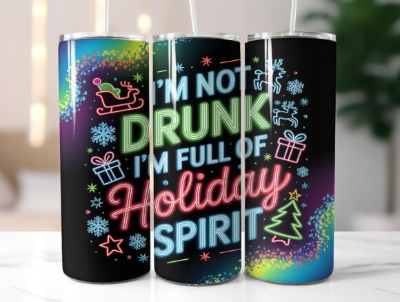 Funny Christmas Neon Tumbler Wrap PNG: A Designer’s Real-World Review