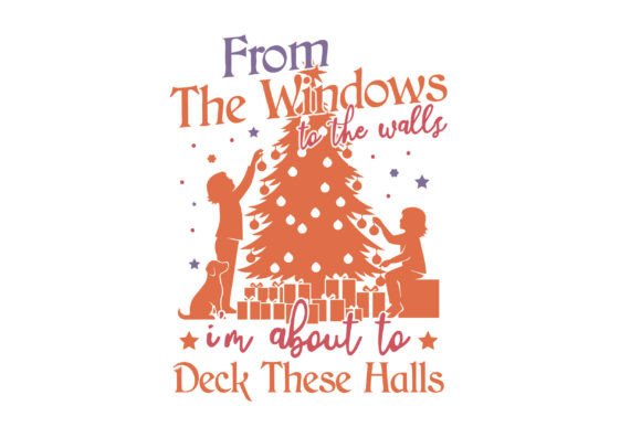 Funny Retro Christmas PNG for Holiday Embroidery Projects