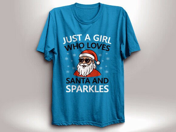 Funny Santa Girl Christmas Design Review