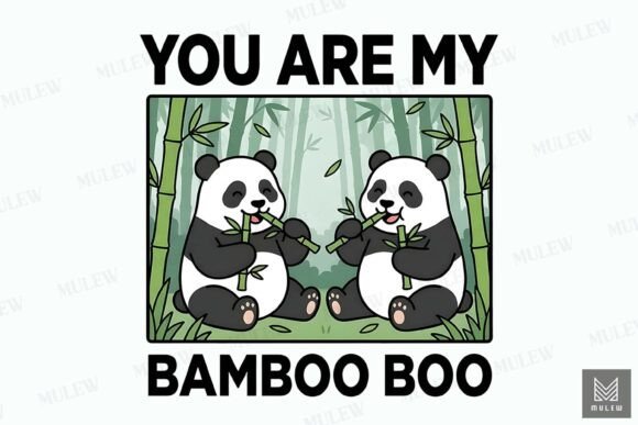 Funny Valentine's Day Panda Couple PNG Review for Embroidery